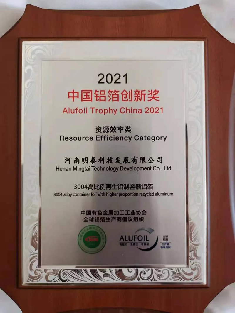 百亿游戏(中国区)官方网站入口科技铝箔荣获2021中国铝箔创新奖